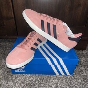 NEW ADIDAS Originals Gazelle Shoes (Mens Sz 9.5) Glow Pink/Black/White JH5388